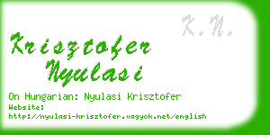 krisztofer nyulasi business card